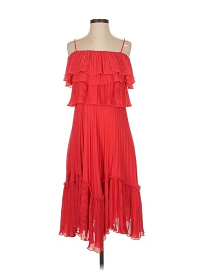 Pre-owned Halston Heritage Cocktail Dress In Red