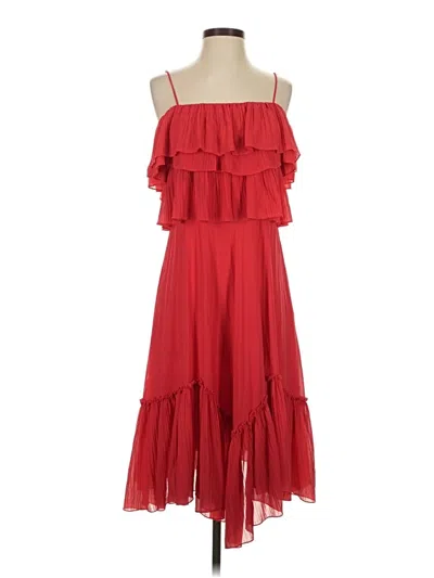 Pre-owned Halston Heritage Cocktail Dress In Red