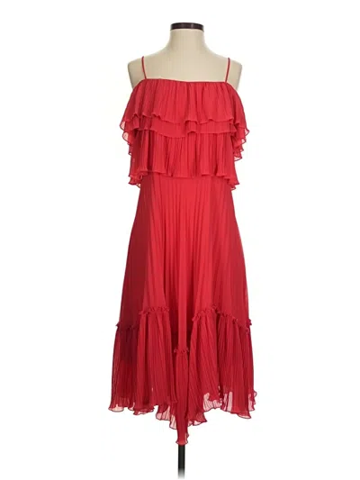 Pre-owned Halston Heritage Cocktail Dress In Red