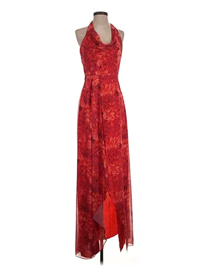 Pre-owned Halston Heritage Cocktail Dress In Red