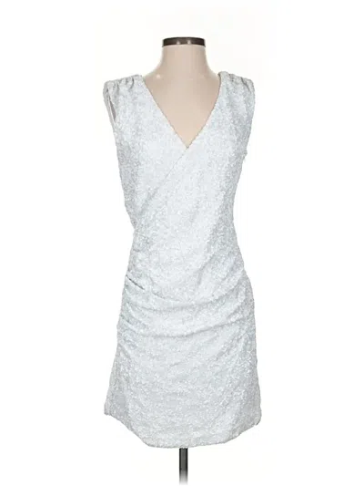 Pre-owned Halston Heritage Cocktail Dress In Silver