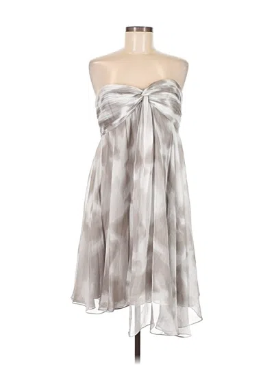 Pre-owned Halston Heritage Cocktail Dress In Silver