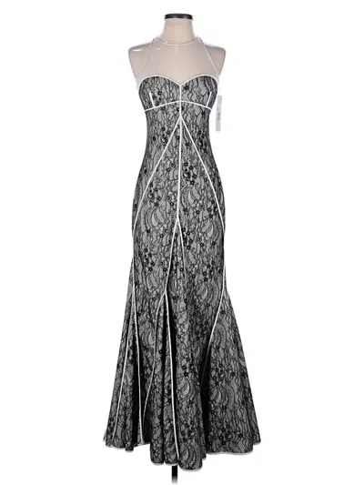 Pre-owned Halston Heritage Cocktail Dress In Silver