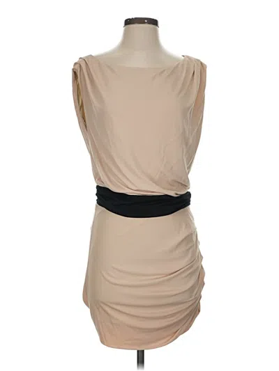 Pre-owned Halston Heritage Cocktail Dress In Tan