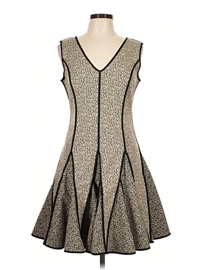 Pre-owned Halston Heritage Cocktail Dress In Tan