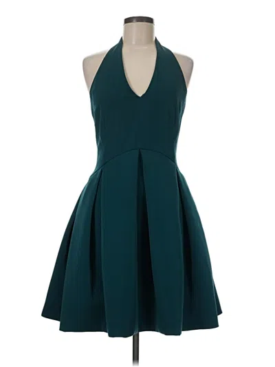 Pre-owned Halston Heritage Cocktail Dress In Teal