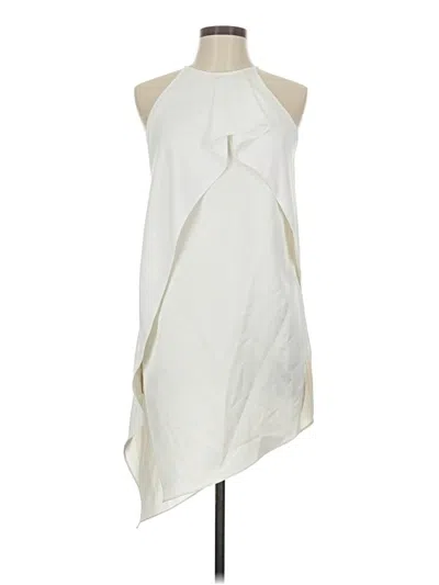 Pre-owned Halston Heritage Cocktail Dress In White