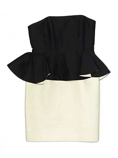 Pre-owned Halston Heritage Cocktail Dress In White