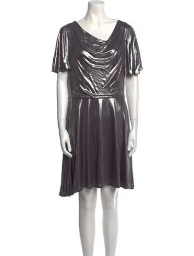 Pre-owned Halston Heritage Cowl Neck Knee-length Dress