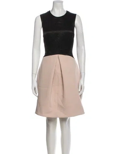 Pre-owned Halston Heritage Crew Neck Knee-length Dress