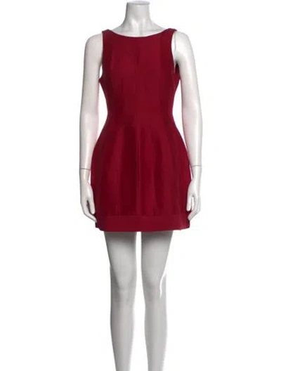 Pre-owned Halston Heritage Crew Neck Mini Dress In Pink