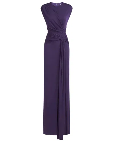 Halston Heritage Giovanna Gown In Aubergine In Purple
