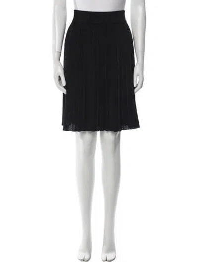 Pre-owned Halston Heritage Glitter Accents Knee-length Skirt In Black