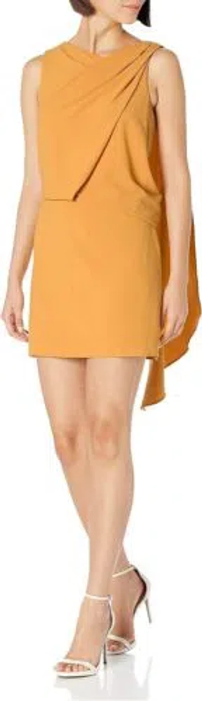 Pre-owned Halston Heritage Halston Women's Pencil In Marigold