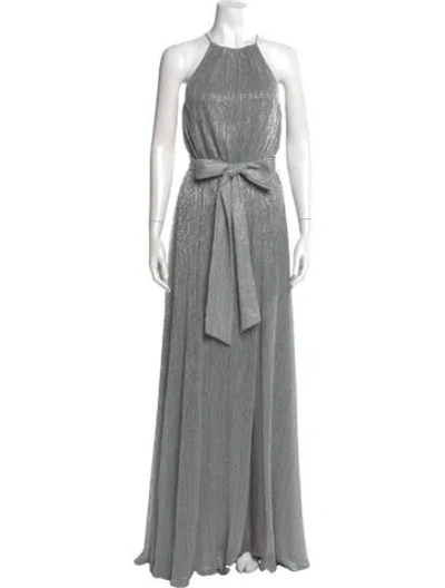 Pre-owned Halston Heritage Halterneck Long Dress
