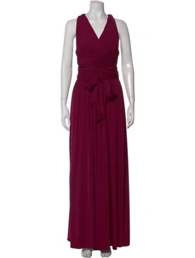 Pre-owned Halston Heritage Halterneck Long Dress W/ Tags In Purple