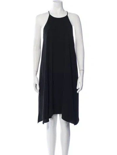 Pre-owned Halston Heritage Halterneck Midi Length Dress W/ Tags In Blue