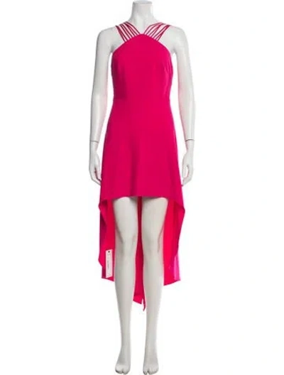 Pre-owned Halston Heritage Halterneck Mini Dress W/ Tags In Pink
