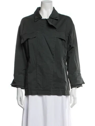 Pre-owned Halston Heritage Jacket In Green