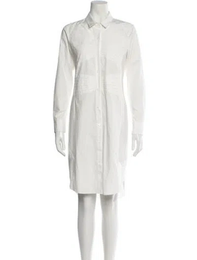 Pre-owned Halston Heritage Knee-length Dress W/ Tags In White