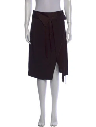Pre-owned Halston Heritage Knee-length Skirt In Black