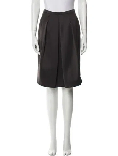 Pre-owned Halston Heritage Knee-length Skirt In Gray