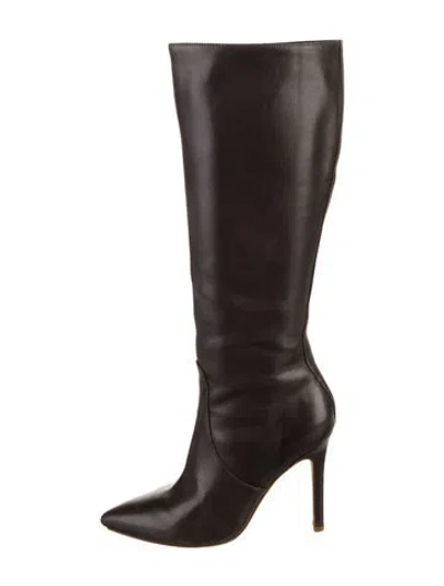 Pre-owned Halston Heritage Leather Boots In Black