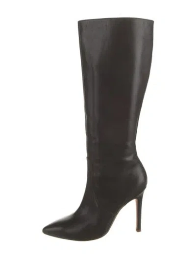 Pre-owned Halston Heritage Leather Boots In Black