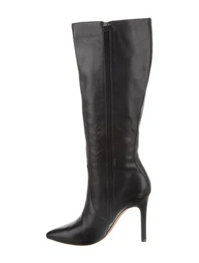 Pre-owned Halston Heritage Leather Boots In Black
