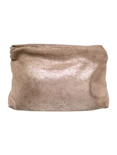 Pre-owned Halston Heritage Leather Clutch In Neutrals