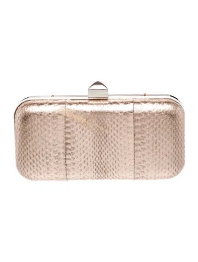 Pre-owned Halston Heritage Leather Minaudière In Pink