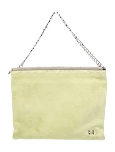 Pre-owned Halston Heritage Leather Top Handle Bag In Neutral