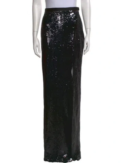 Pre-owned Halston Heritage Long Skirt In Black