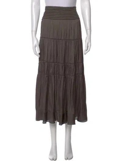 Pre-owned Halston Heritage Long Skirt In Gray