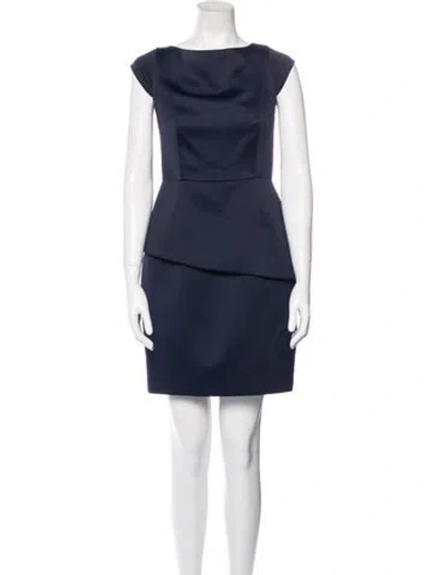 Pre-owned Halston Heritage Midi Length Dress In Blue