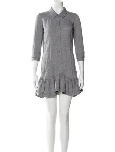 Pre-owned Halston Heritage Mini Dress In Blue
