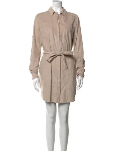 Pre-owned Halston Heritage Mini Dress In Brown