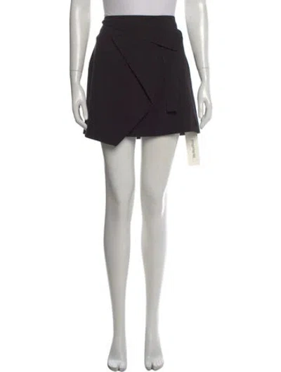 Pre-owned Halston Heritage Mini Skirt In Black