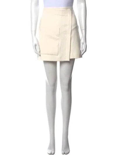 Pre-owned Halston Heritage Mini Skirt In Neutral
