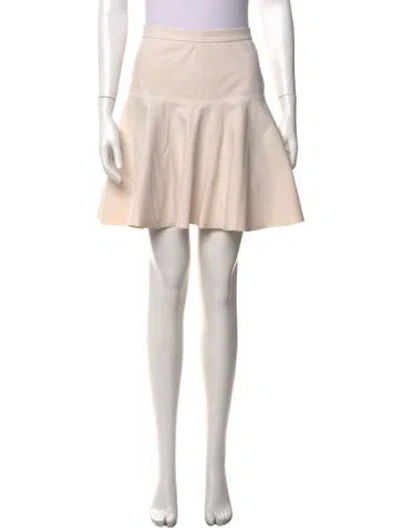 Pre-owned Halston Heritage Mini Skirt In Neutrals
