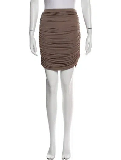 Pre-owned Halston Heritage Nylon Knee-length Skirt In Neutral