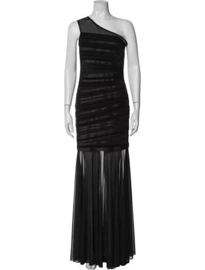 Pre-owned Halston Heritage Nylon Long Dress In Black