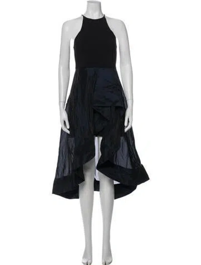 Pre-owned Halston Heritage Nylon Midi Length Dress In Blue