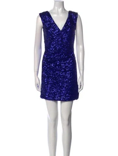 Pre-owned Halston Heritage Nylon Mini Dress In Gray