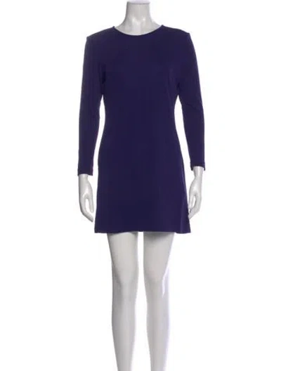 Pre-owned Halston Heritage Nylon Mini Dress In Purple