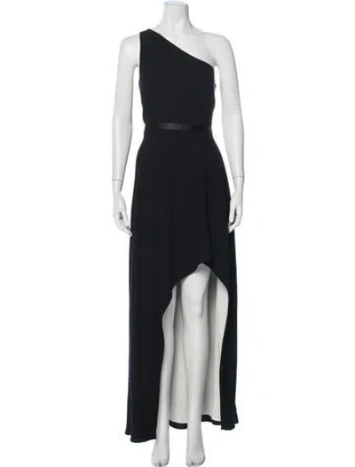 Pre-owned Halston Heritage One-shoulder Long Dress In Multi