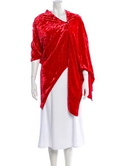 Pre-owned Halston Heritage One-shoulder Mini Dress In Red
