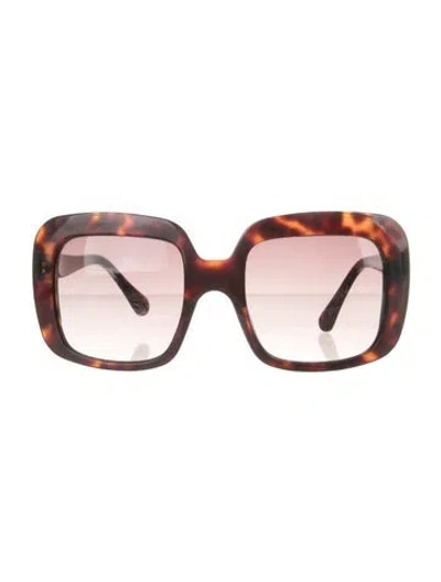 Pre-owned Halston Heritage Oversize Gradient Sunglasses In Brown