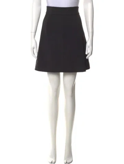 Pre-owned Halston Heritage Pleated Accents Mini Skirt W/ Tags In Black