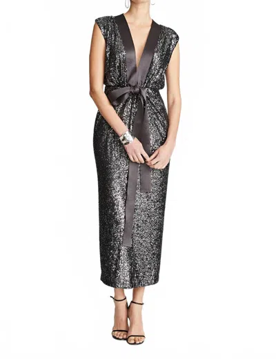 Halston Heritage Ranae Dress In Ash In Black